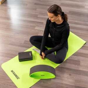 Jooga komplekt – Fysioline joogaplokk, Fysioline venituskaar (stretch arch) ja TPE joogamatt